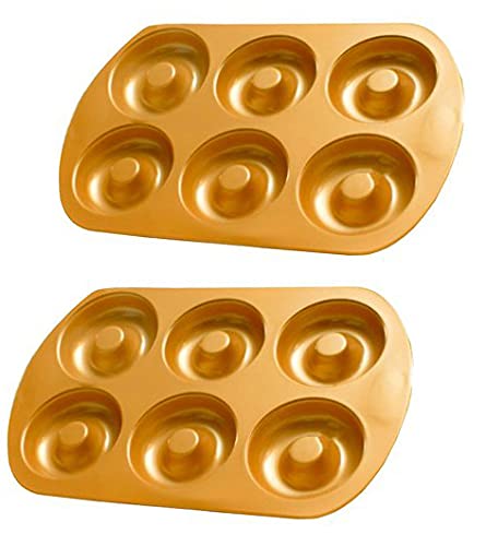 Copper Infused Non-Stick 6-Cavity Donut Baking Pans, 2-Count