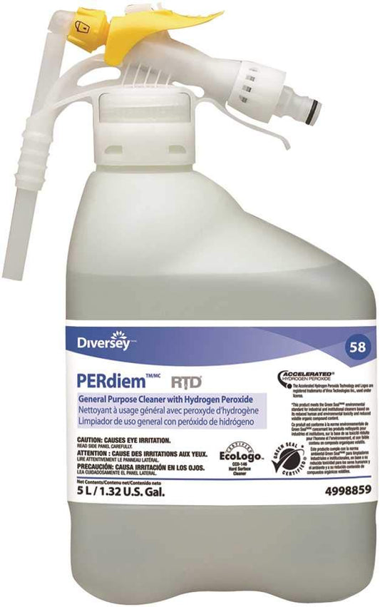 Diversey General Purpose Cleaner, 5L Hose End Connection Bottle, Odorless