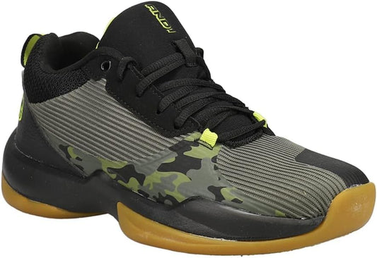 AND1 Mens Vroom Camouflage Basketball Sneakers Shoes Court - Black, Green - S...