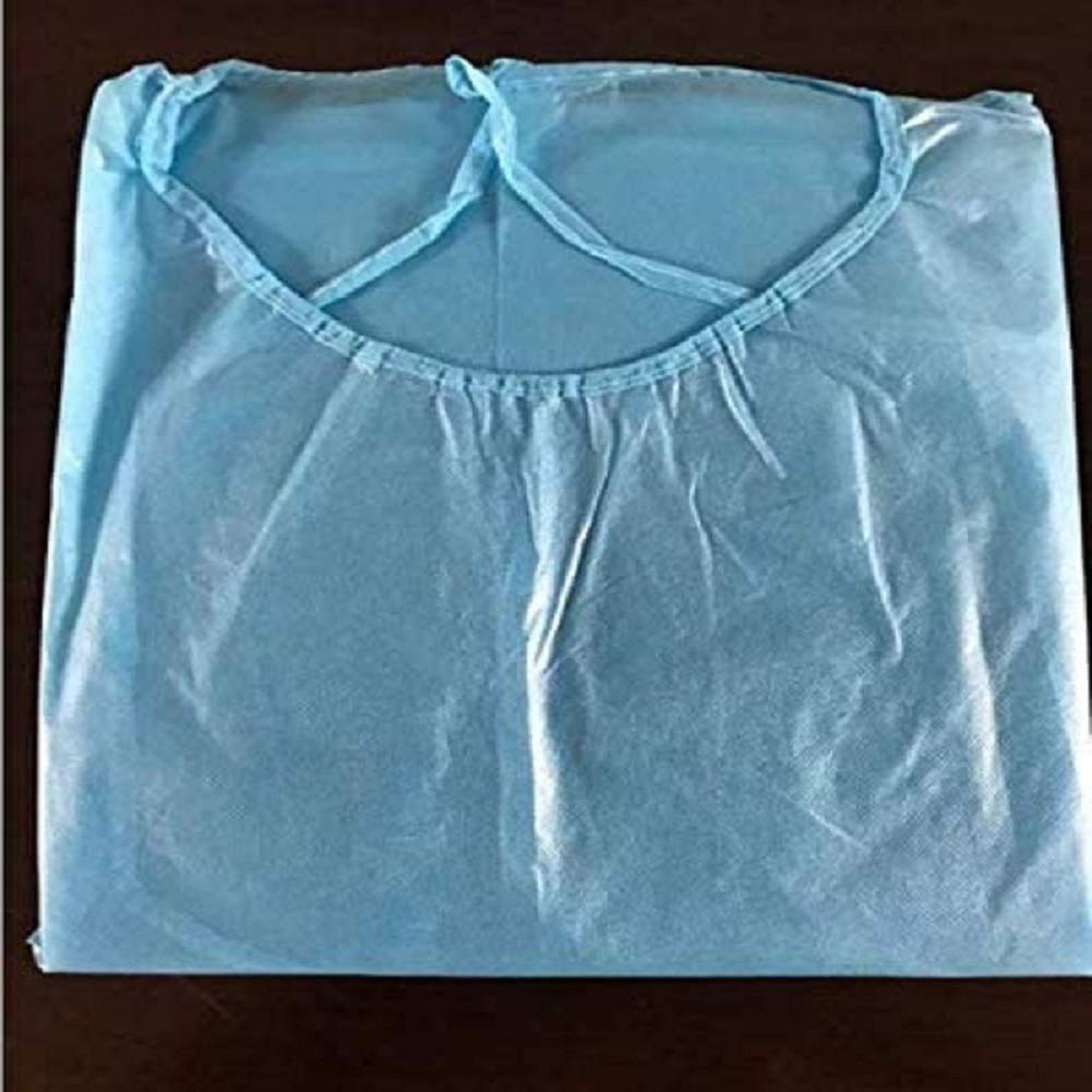 100 Pack LEVEL 1 PP Disposable Isolation Gowns with Elastic Cuff, Latex-Free,...