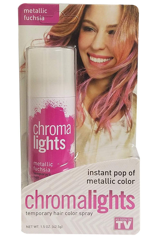 Chroma Lights Temporary Hair Color Spray, Metallic Fuchsia, 1.5 oz.
