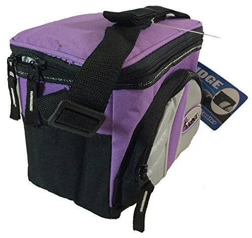 Fridge Insulated 6 Can Thermal Cooler Lunch Bag with Easy Clean Liner, Violet...