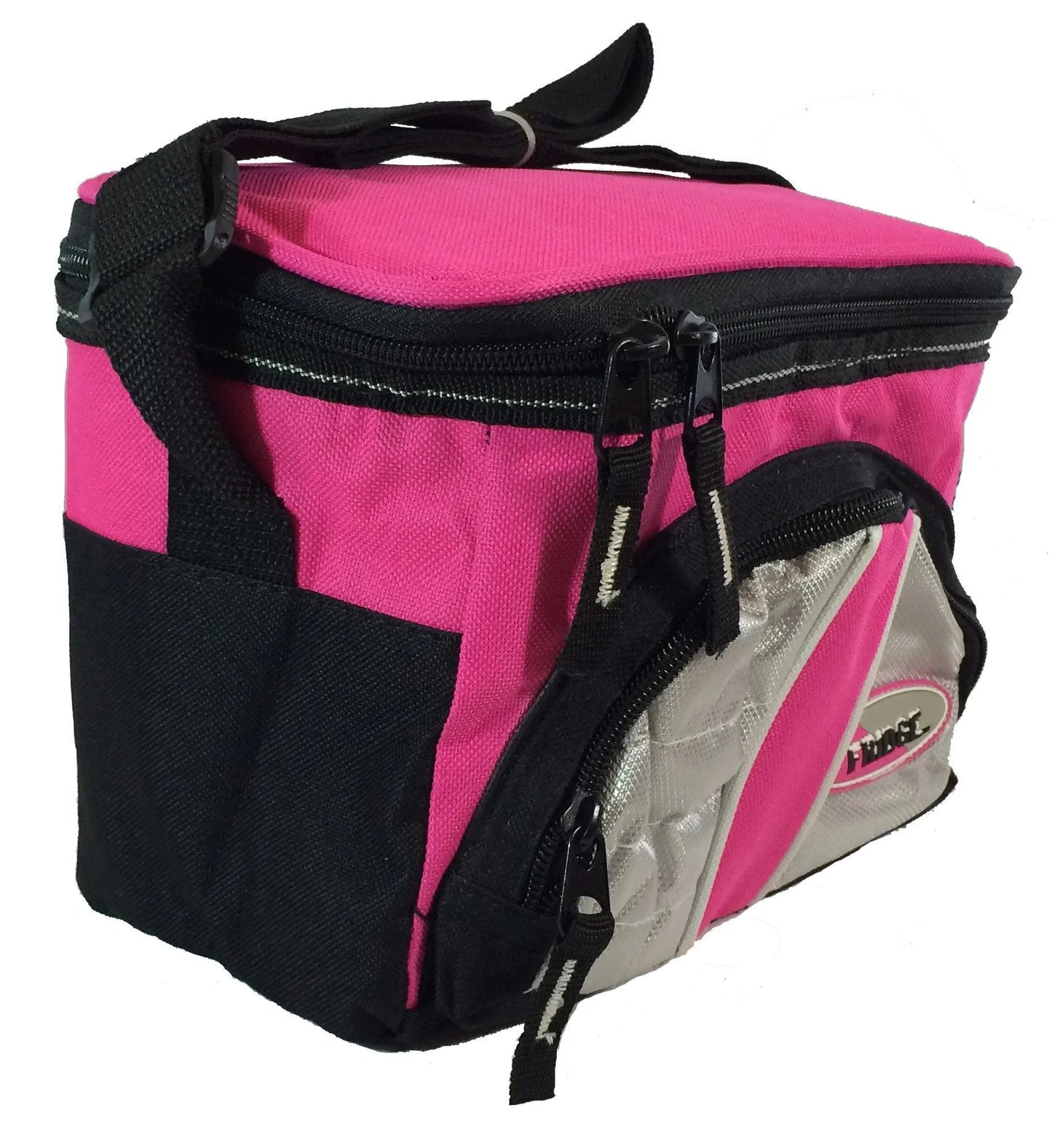 Fridge Insulated 6 Can Thermal Cooler Lunch Bag with Easy Clean Liner, Pink (...