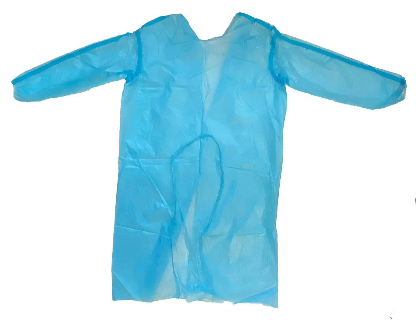 Level 2 PP + PE Disposable Isolation Gowns Blue Pack of 10 with Elastic Cuff,...