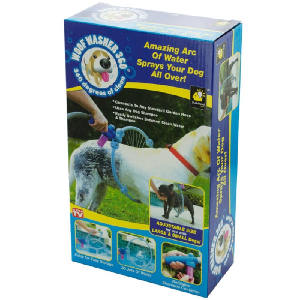 Pet Woof Washer 360 Degree Adjustable Dog Cleaner Bath - Any Dog Size Or Bree...