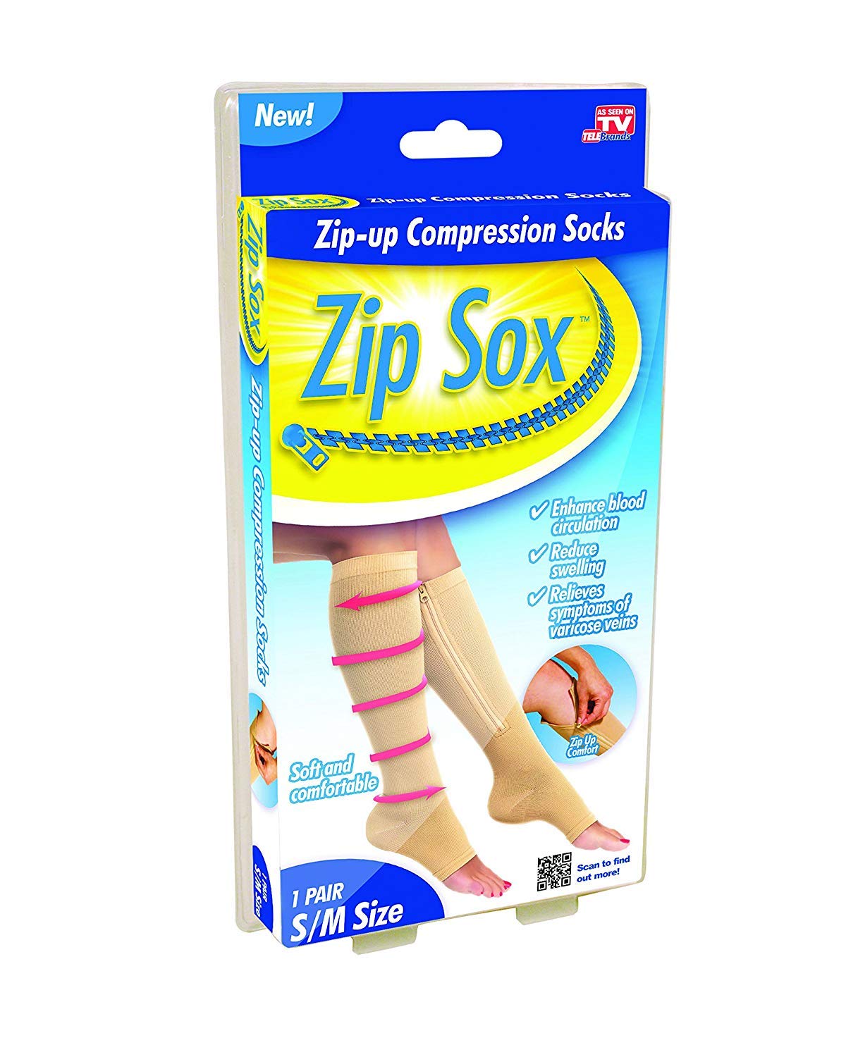 Zip Sox Compression Socks by BulbHead - Pair, S/M