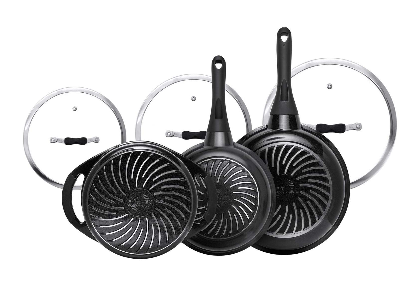 CorVex Nonstick 6-Piece Ceramic Pot and Pan Cooking Set