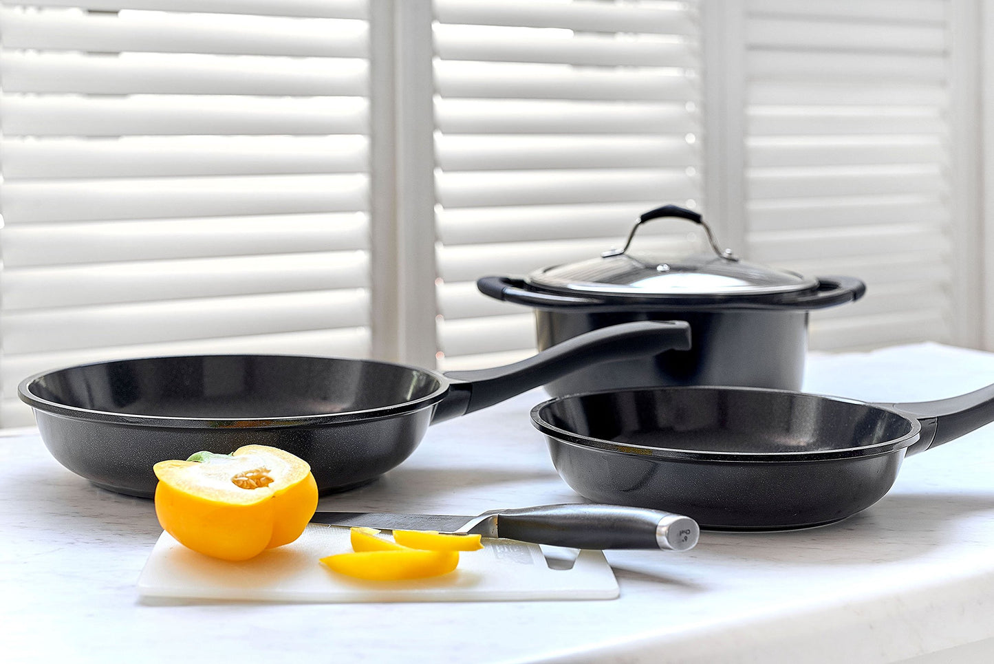 CorVex Nonstick 6-Piece Ceramic Pot and Pan Cooking Set