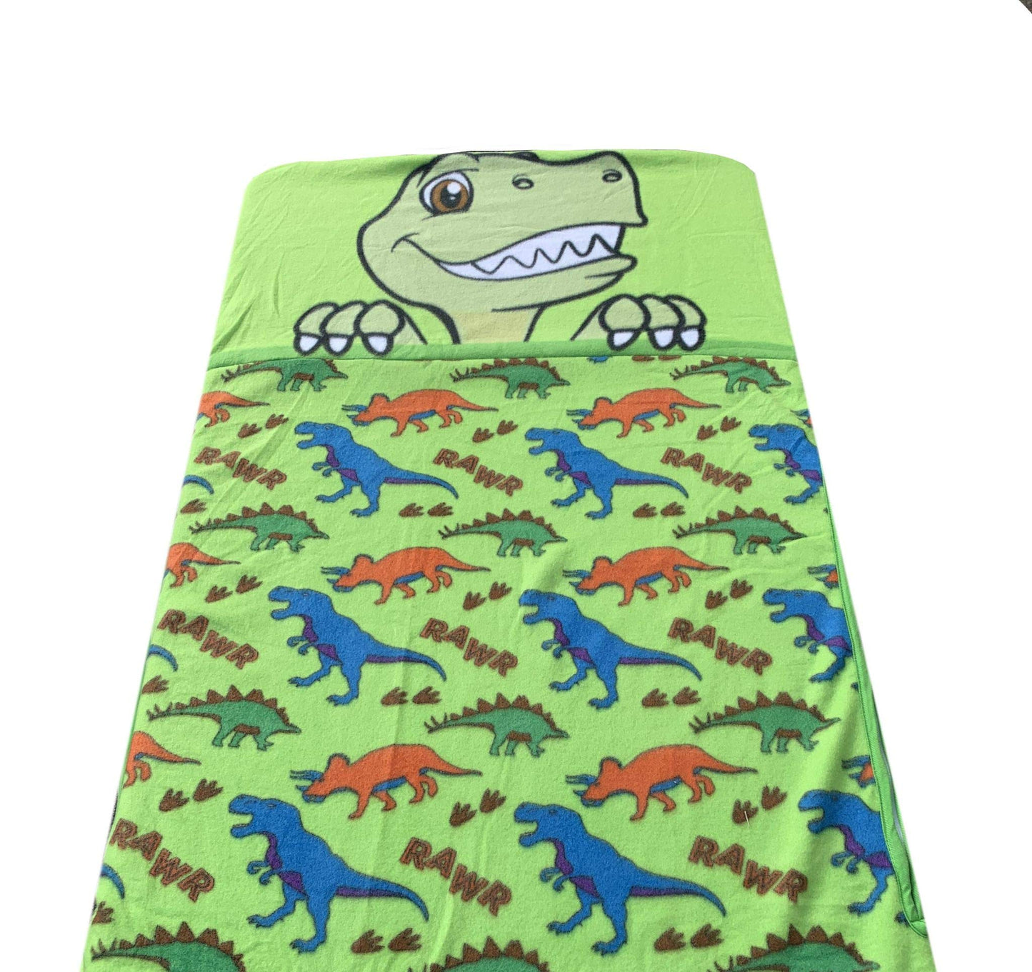 Zip It Friends Kids One-Piece Zippered Set Dinosaur-Twin